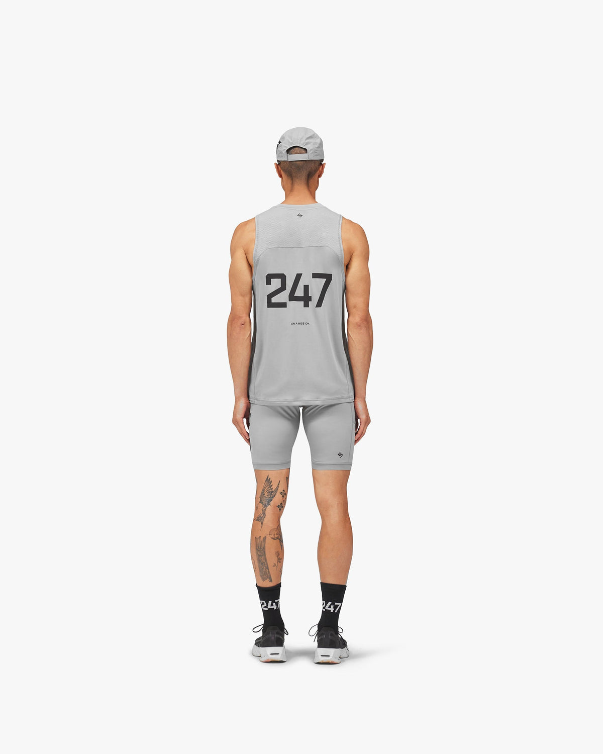 247 Numbers Vest - Ash Grey