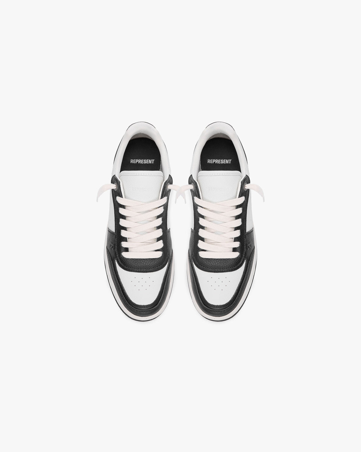 Initial Sneaker - Leather - Black Vintage White