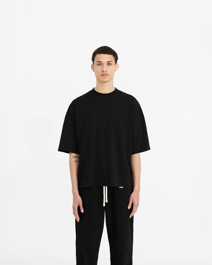 Initial Boxy T-Shirt - Black