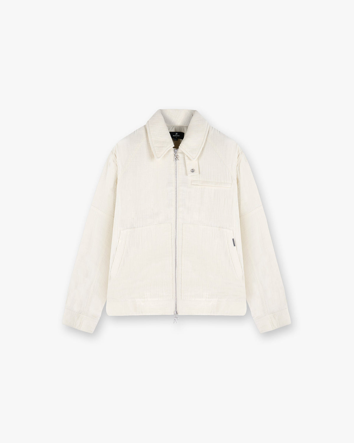 Crinkle Trucker Jacket - Ecru