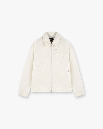 Crinkle Trucker Jacket - Ecru