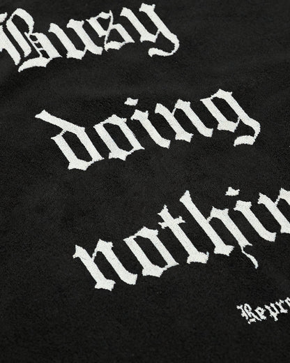 Busy Doing Nothing Beach Towel - Jet Black