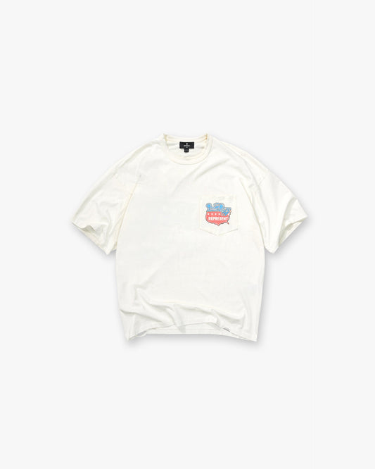 Represent x Beach Boys Americas Band T-Shirt - Flat White