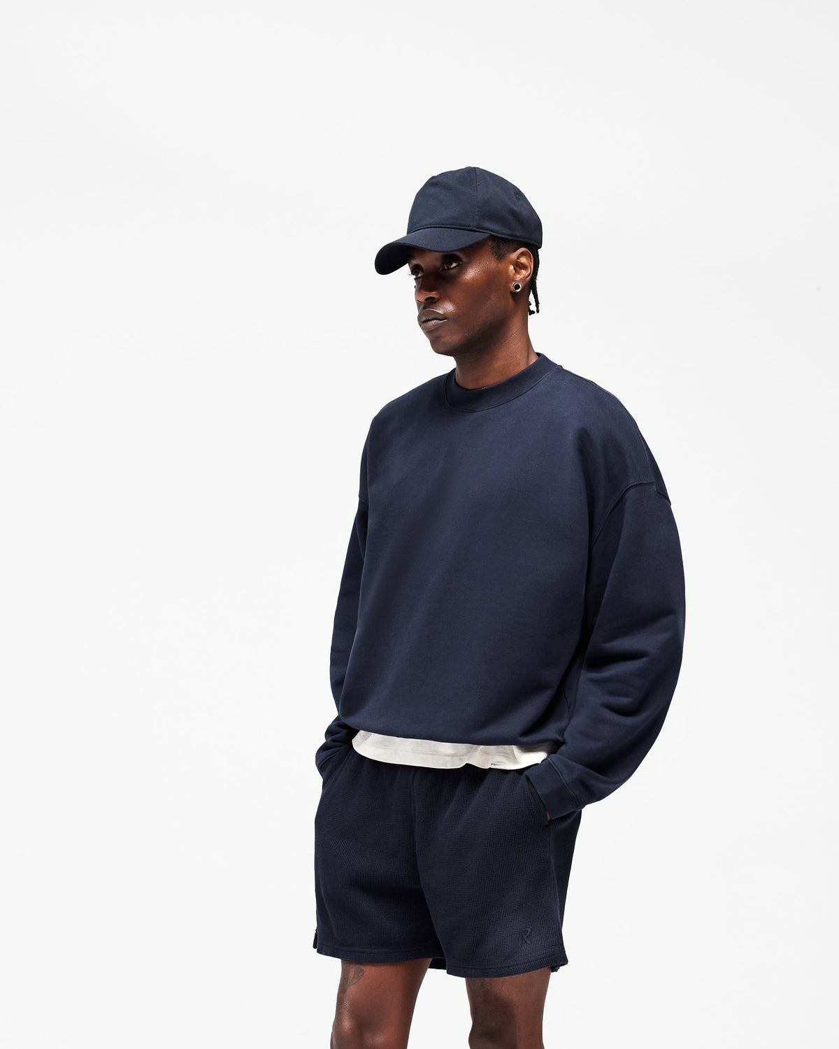 Initial Boxy Sweater - Midnight Navy