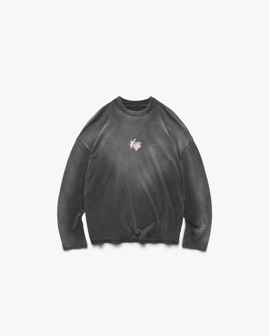 247 Ignite Long Sleeve T-Shirt - Stained Black Wash