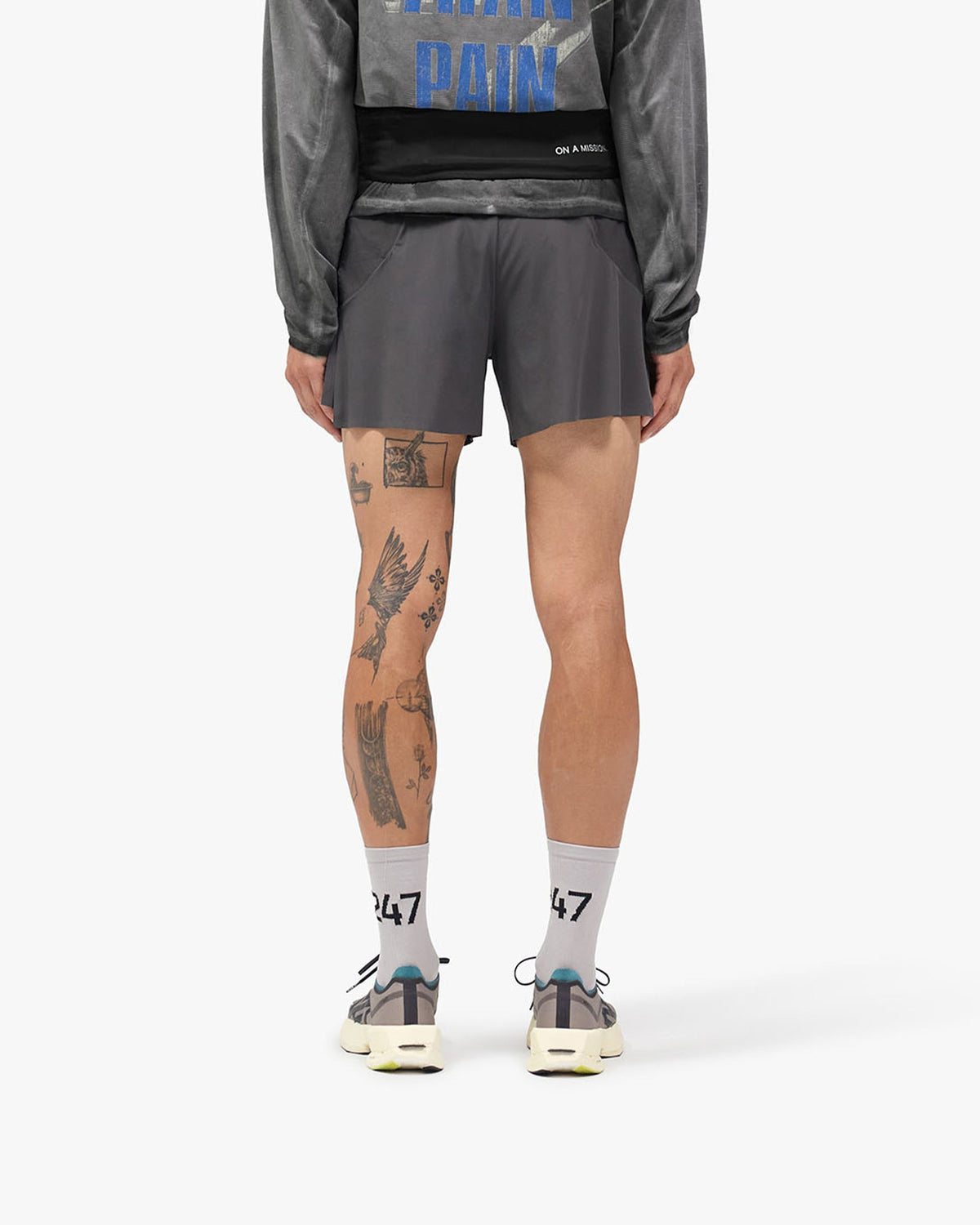 247 Race Short - Washed Grey
