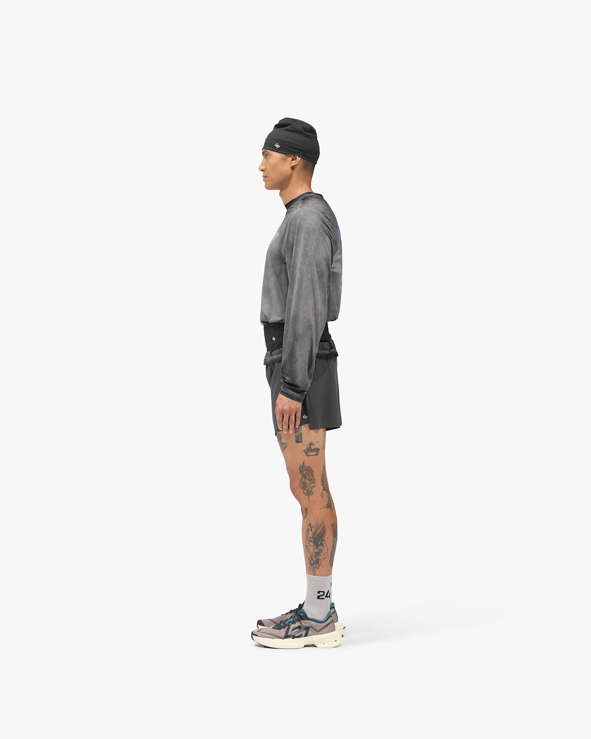 247 Race Short - Washed Grey