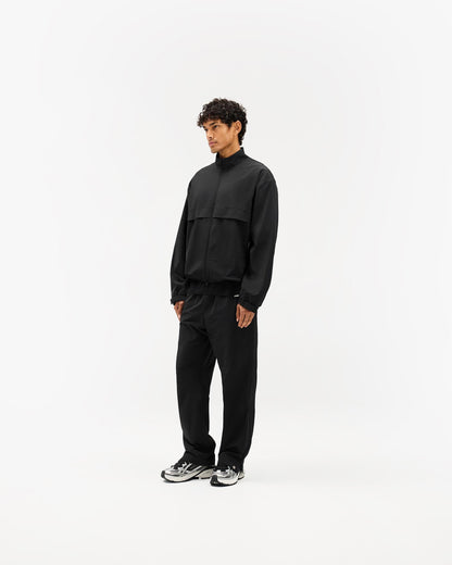 Initial Nylon Track Jacket - Black