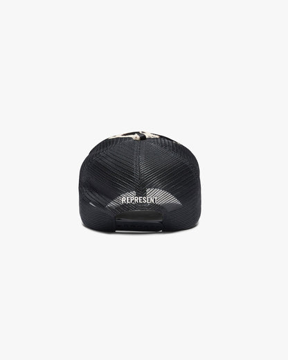 Cowhide Print Cap - Flat White Jet Black