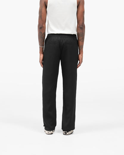 Piped Track Pant - Jet Black
