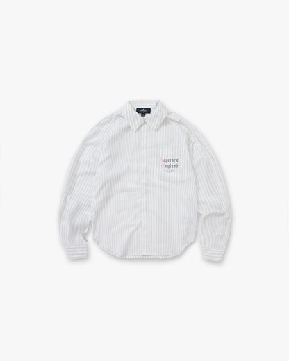 Pinstripe Shirt - Flat White