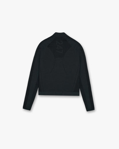 247 Sculpt Seamless Quarter Zip Jacket - Black