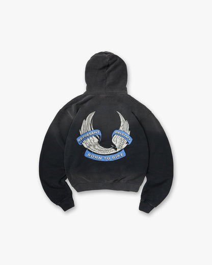 Represent X Belstaff Born To Bike Hoodie - Aged Black