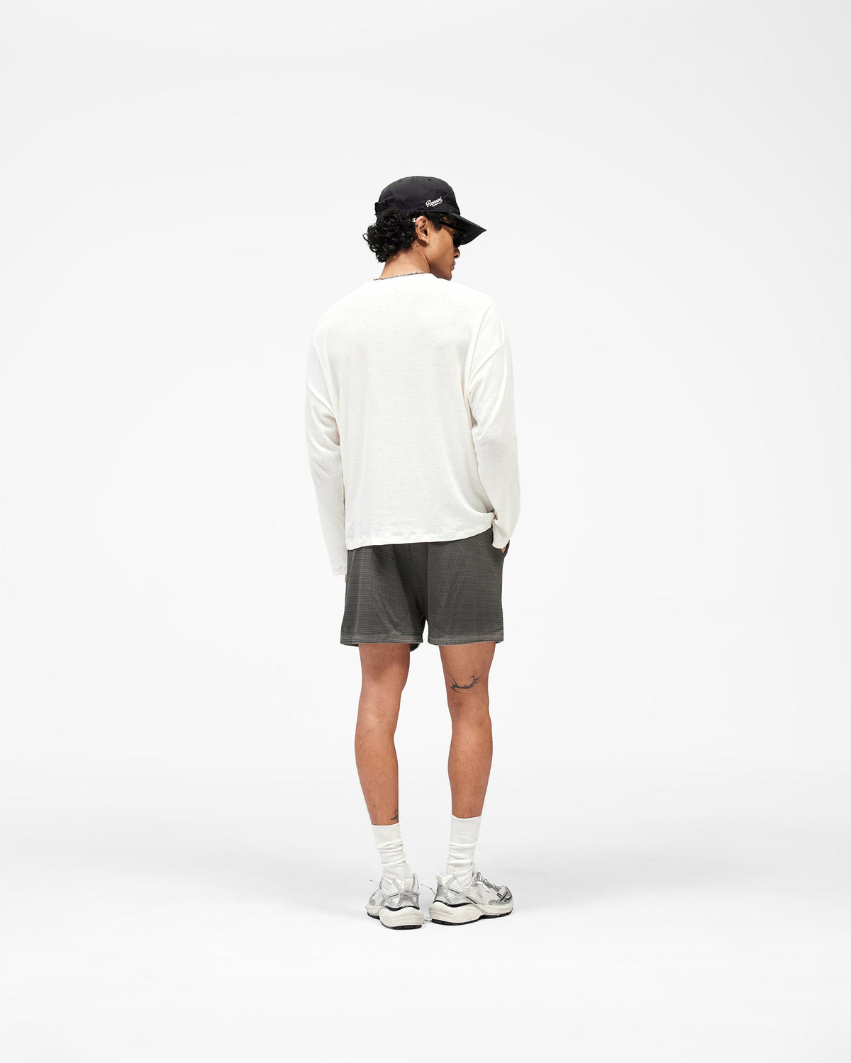 Washed Mesh Shorts - Vintage Grey