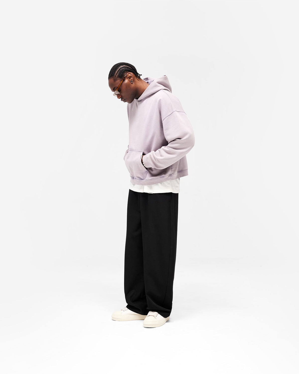 Initial Boxy Hoodie - Mist