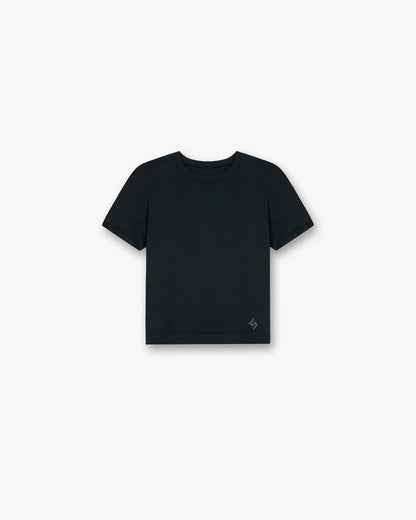247 Ease Seamless Perforated T-Shirt - Black
