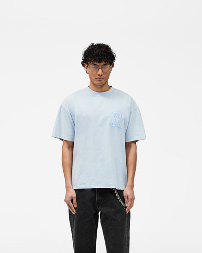 Western Initial T-Shirt - Mountain Blue