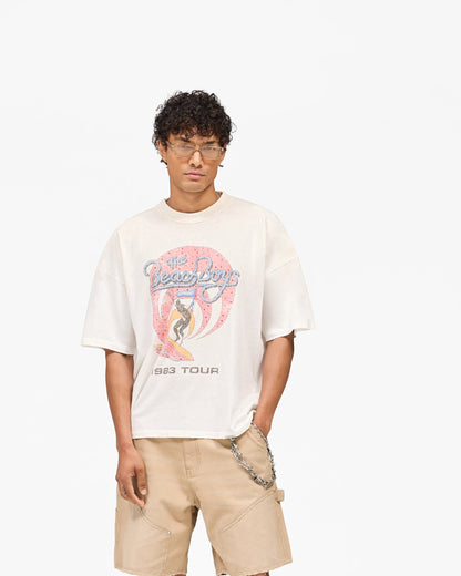 Represent x Beach Boys Tour T-Shirt - Washed Ecru