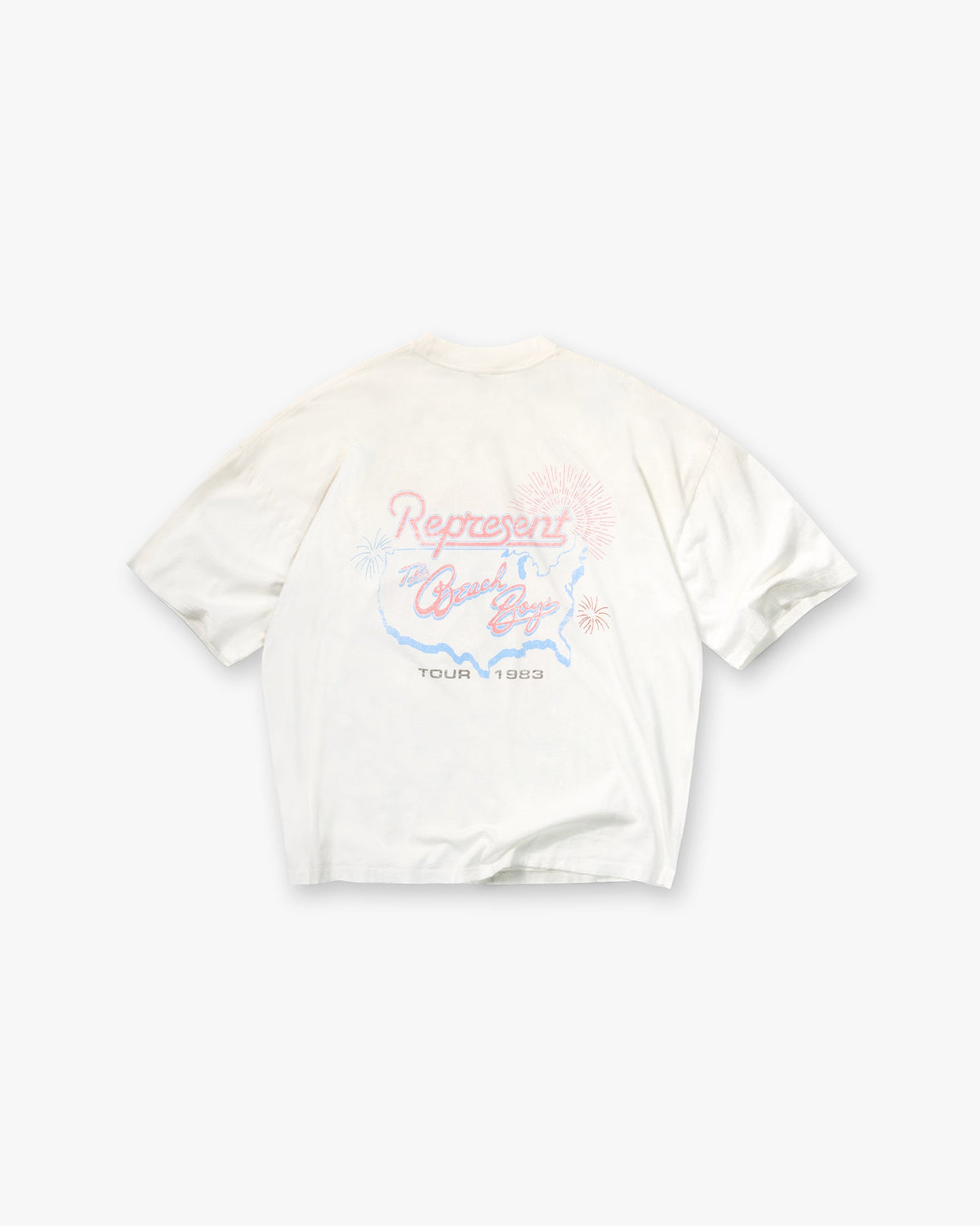 Represent x Beach Boys Tour T-Shirt - Washed Ecru