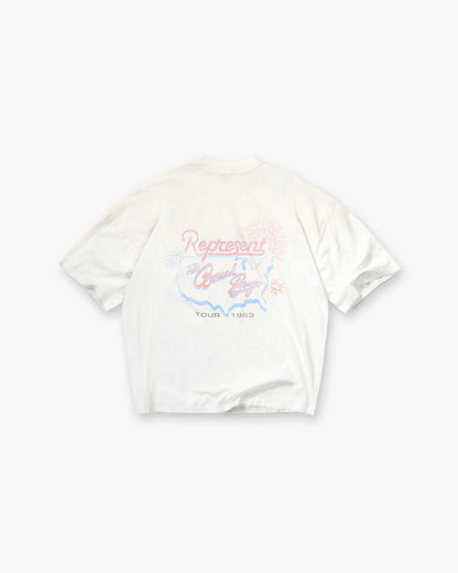 Represent x Beach Boys Tour T-Shirt - Washed Ecru