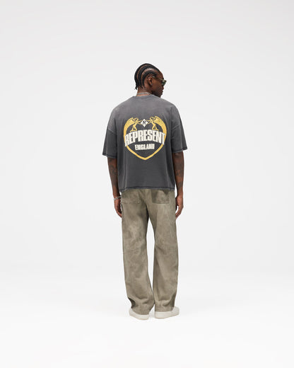 Angel Border T-Shirt - Stained Black