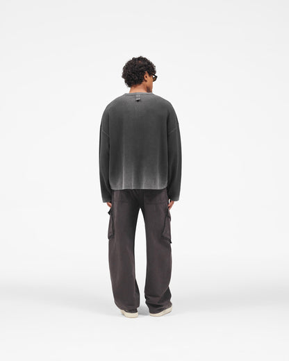 Heavyweight Henley Sweater - Vintage Black