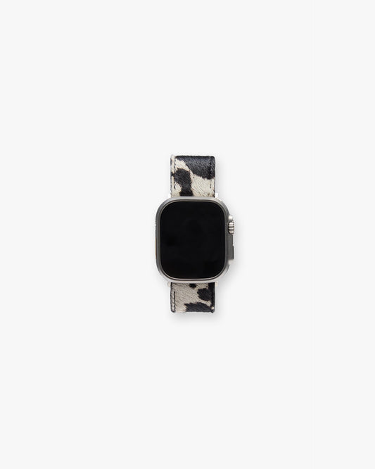 Cowhide Watch Strap - Flat White Jet Black