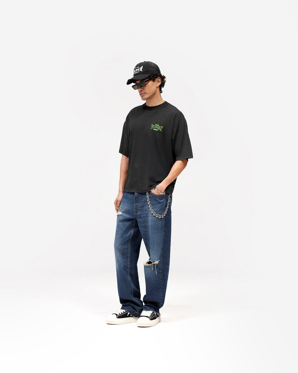 Represent x The Viper Room Glow T-Shirt - Vintage Black