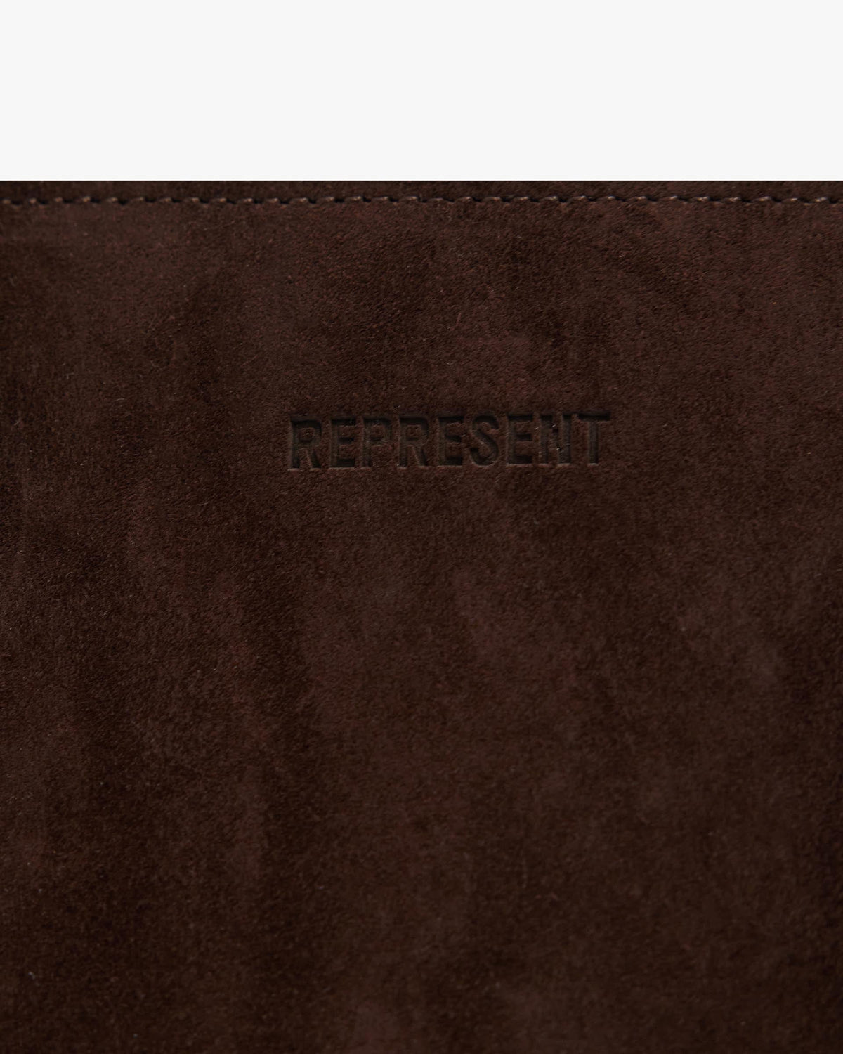 Suede Leather Tote Bag - Brown