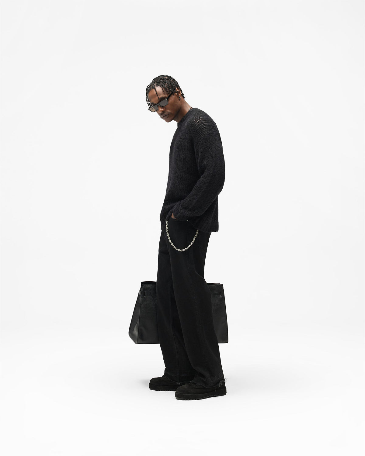 Reversible Fade Out Knit - Jet Black