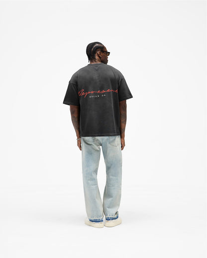 Chrome Flight T-Shirt - Stained Black