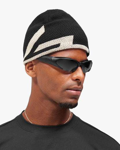 247 Waffle Beanie - Jet Black