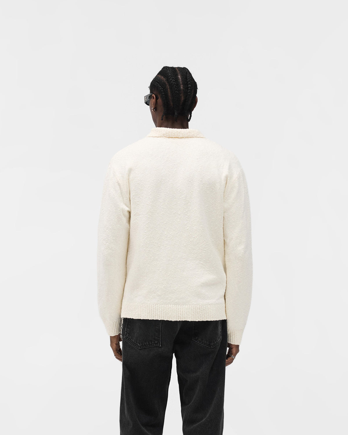 Knitted Polo - Aged White