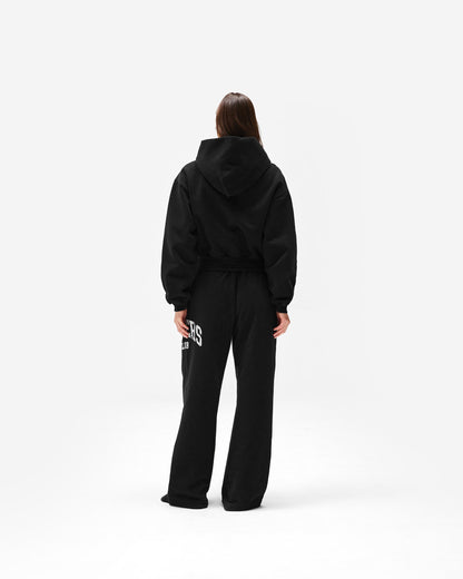 Represent Owners Club Zip Through Hoodie - Jet Black
