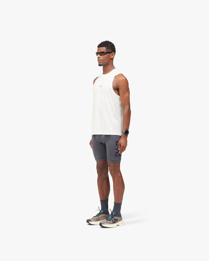247 Numbers Vest - Flat White