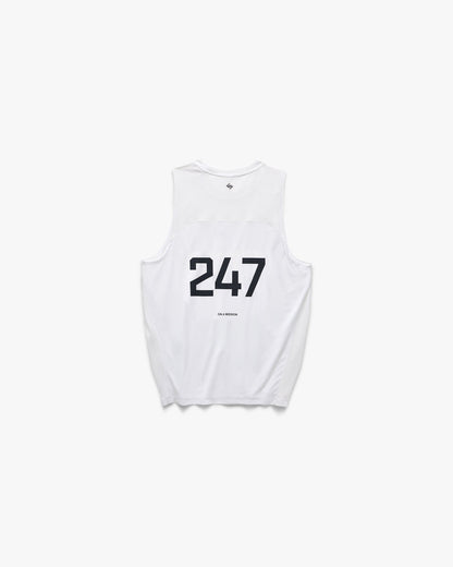 247 Numbers Vest - Flat White