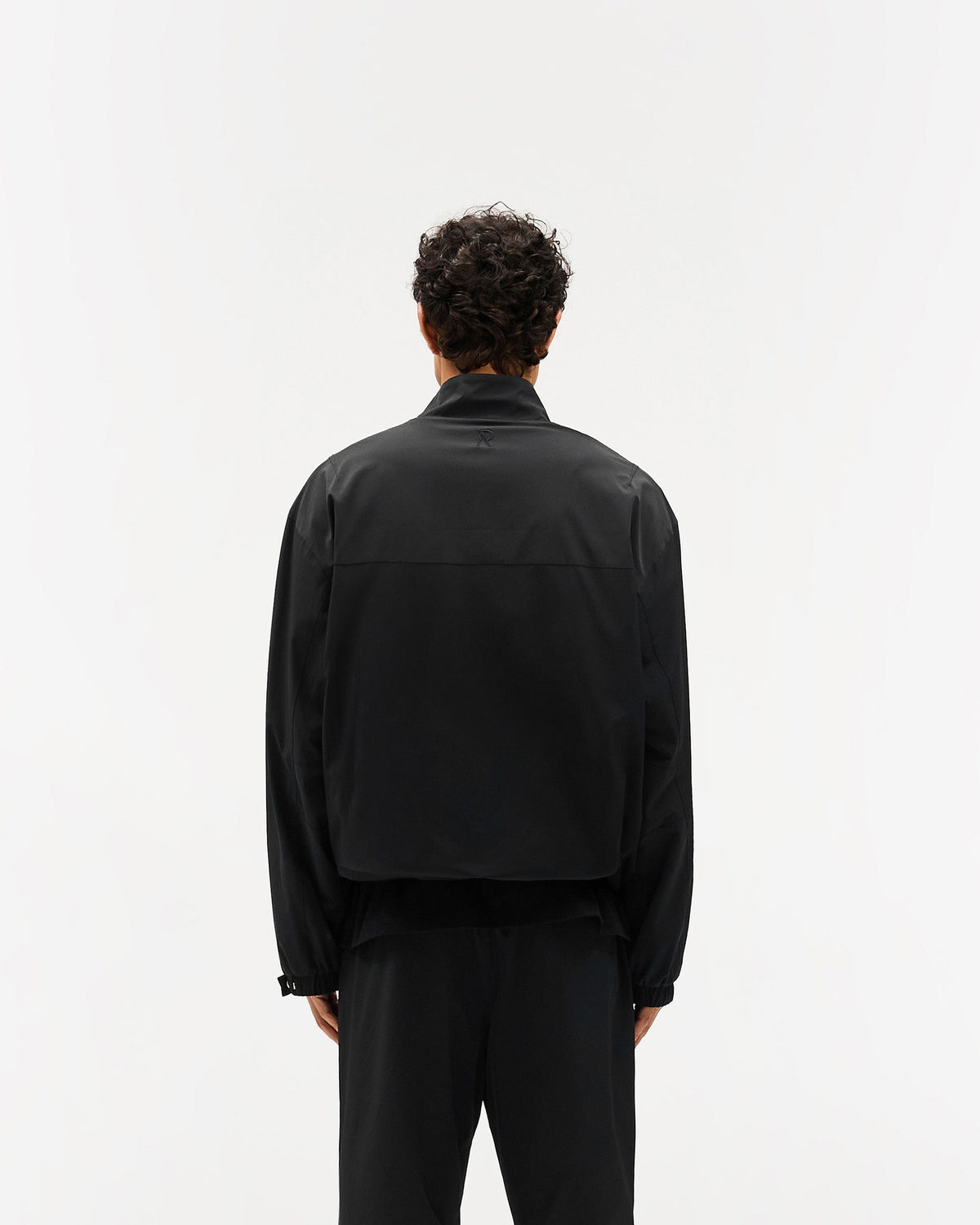 Initial Nylon Track Jacket - Black