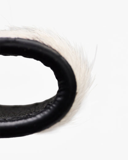 Cowhide Belt Loop - Flat White Jet Black