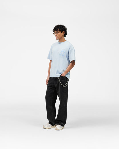 Western Initial T-Shirt - Mountain Blue
