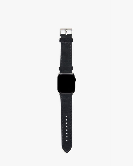 Suede Watch Strap - Jet Black